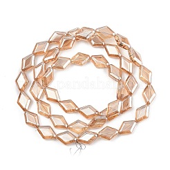 Стеклянные бусины с гальваническим покрытием &nbsp;EGLA-B010-01A-PL01