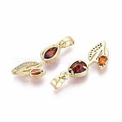 Латунные микро проложить кубического циркония подвески&nbsp;KK-T071-111G