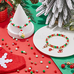 Рождественская тема 1500 шт. 5 цвета непрозрачные акриловые бусины&nbsp;MACR-SP0001-01A-01