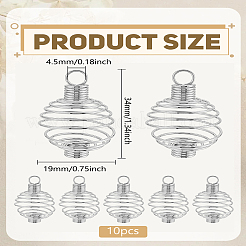 10 шт. железные спиральные клетки для бусин изготовление подвесок&nbsp;STAS-LP0003-09