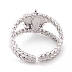 Открытые манжетные кольца из нержавеющей стали Sun 304&nbsp;RJEW-G314-04P