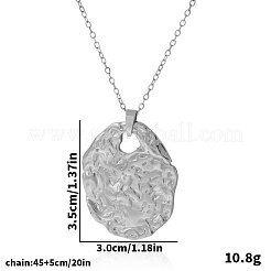 Овальные текстурированные подвески из нержавеющей стали 304 для женщин&nbsp;WH5645-1