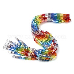 Гальванизированные прозрачные градиентные цветные стеклянные бусины&nbsp;GLAA-F131-02