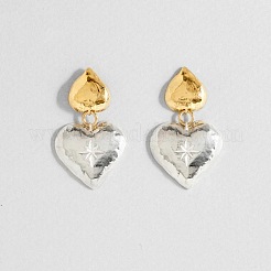 Двухцветные латунные серьги-гвоздики с подвесками&nbsp;FS-WG591A3-01