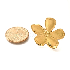 Кольцо-манжета из нержавеющей стали 304 с цветком для женщин&nbsp;LS-RJEW-R006-03G-02