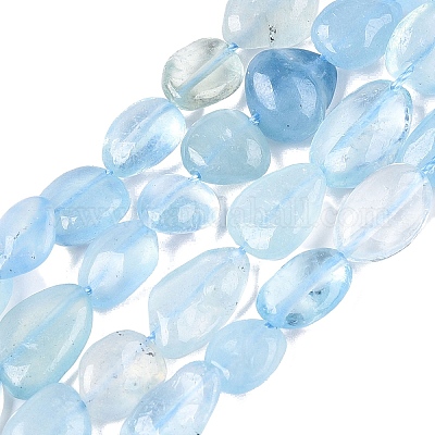 Природные Аквамарин бисер нитей&nbsp;G-R445-8x10-36-1
