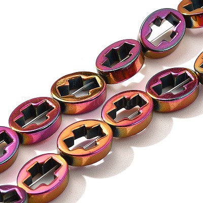 Гальванические нити из синтетических немагнитных гематитовых бусин G-L613-Z01-01I-1