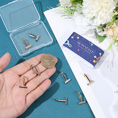 8 шт. 2-цветная брошь-трансформер из сплава с крючками для подвески&nbsp;FIND-SC0019-07B-1