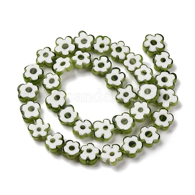 Ручной работы millefiori стеклянные бусины нитки LAMP-G164-03I-1