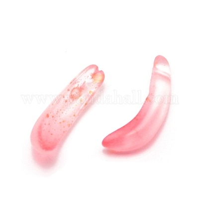 Золотой песок Lampwork бисер LAMP-WH0008-01A-1