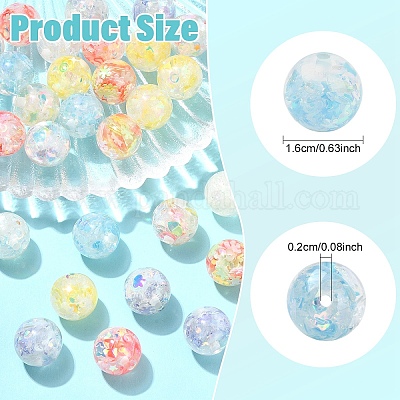 14 шт. 7-х цветная прозрачная смола с пайетками&nbsp;RESI-YW0006-12-1