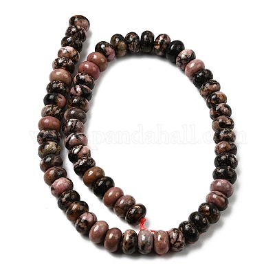 Природные родонит бисер нитей&nbsp;G-A280-A21-03-1