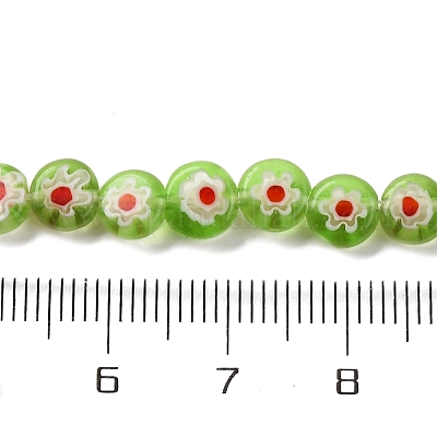 Ручной работы millefiori стеклянные бусины нитки LAMP-G164-11H-1