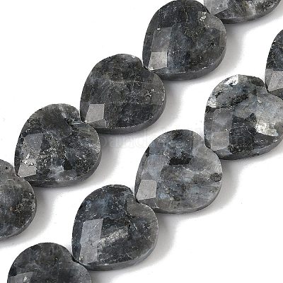 Натуральные нити бус из ларвикита&nbsp;G-A309-A18-01-1