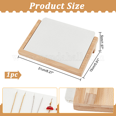 Деревянные подносы дисплея организатора ожерелья наклонной задней части&nbsp;NDIS-WH0006-16-1