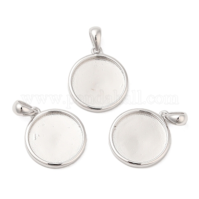 Антикоррозийное родиевое покрытие 925 подвеска из стерлингового серебра с кабошоном STER-I017-017P-1