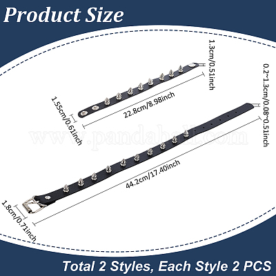 4 шт. 2 стиля колье и браслеты из искусственной кожи для женщин и мужчин&nbsp;AJEW-UN0002-01-1