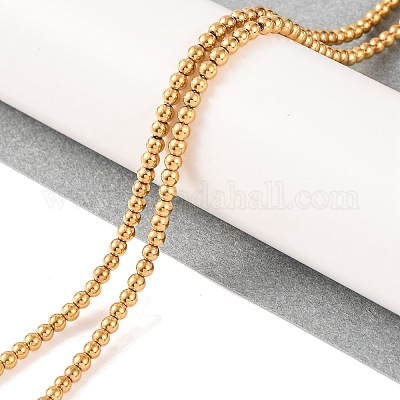 Гальванические нити из синтетических немагнитных гематитовых бусин G-H027-C01-01-1