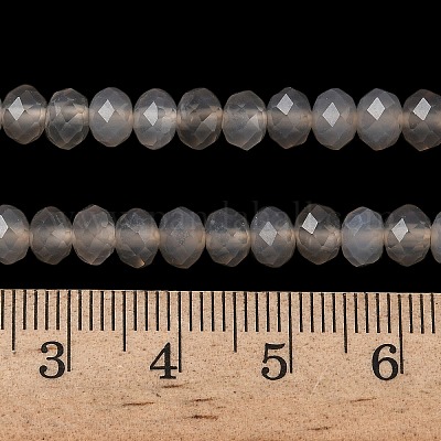 Серый натуральный агат бисера пряди&nbsp;G-D344-A19-03-1