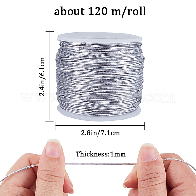 1 рулон круглого полиэстерового эластичного шнура&nbsp;EW-GF0001-03A-1