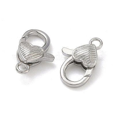 Сердце латуни омаров коготь застежками&nbsp;KK-H256-03P-03-1