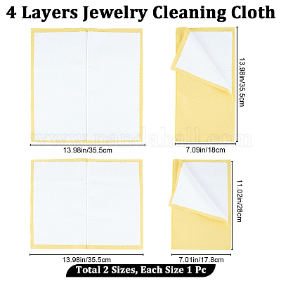 2шт 2 стиля 4 слоя салфетки для полировки серебра&nbsp;TOOL-BBC0001-04C-1