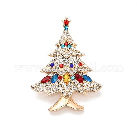 Булавки для лацканов одежды со стразами в виде рождественской елки&nbsp;LS-JEWB-H033-08A-KCG-1