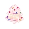Acrylic Pendants, Christmas Tree Charms, Pink, 34x31x4.5mm, Hole: 1.8mm