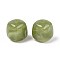 Opaque Acrylic Beads, Square, Olive Drab, 17x16x16mm, Hole: 2.7mm