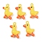 Baking Painted Alloy Pendants, Duck Charms, Yellow, 16x11.5x5.5mm, Hole: 1.2mm