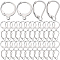 2 Style 304 Stainless Steel Leverback Earring Findings, with Loop, Stainless Steel Color, 14.5~16.5x10~12x2mm, Hole: 1.2mm, Pin: 1mm, 50Pcs/style, 100Pcs/box