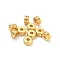 Brass Beads, Flat Round, Rack Plating, Long-Lasting Plated, Cadmium Free & Lead Free, Real 24K Gold Plated, 5.8x3mm, Hole: 1.9mm