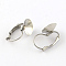 Smooth Surface 304 Stainless Steel Leverback Earring Findings, Stainless Steel Color, 19x10mm, Fit for 10mm Rhinestone, Pin: 0.8mm