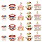 30Pcs 5 Styles Circus Theme Alloy Enamel Pendants, Light Gold, Clown/Circus Drum/Merry-Go-Round/Tent, Mixed Color, 17~30x20~25x1.5mm, Hole: 1.6mm, 6pcs/style