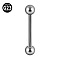 G23 Stainless Steel Piercing Nipple Rings, Stainless Steel Color, 14x4mm, Pin: 1.6mm