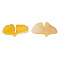 Plastic Pendants, Leaf, Gold, 20x32x4mm, Hole: 1.2mm