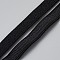 Flat Nylon Elastic Cord, Clothes Accessories, Black, 6mm, about 10.94 Yards(10m)/pc