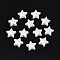 ABS Plastic Imitation Pearl Beads, Star, Seashell Color, 7x8x3mm, Hole: 1.5mm, about 399pcs/32g