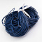 Cowhide Leather Cord, Leather Jewelry Cord, Jewelry DIY Making Material, Round, Dyed, Blue, 2mm