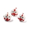 Handmade Lampwork Beads, Rooster, Red, 13~14x16~17x15~17mm, Hole: 1.2~2.5mm