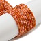 Natural Carnelian Beads Strands, Faceted, Round, 2mm, Hole: 0.8mm, about 190pcs/strand, 16 inch