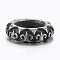 304 Stainless Steel European Beads, Large Hole Beads, Ring, Gunmetal, 9x2.5mm, Hole: 5mm