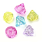 Transparent Acrylic Charms, Diamond, Mixed Color, 12x11mm, Hole: 1.5mm, about 905pcs/500g
