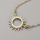 Латунные браслеты на ногу с подвесками в виде луны и солнца&nbsp;AJEW-WH0248-866-2