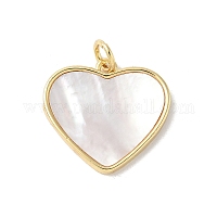 Подвески из латуни с натуральными белыми ракушками&nbsp;KK-S522-05B-G