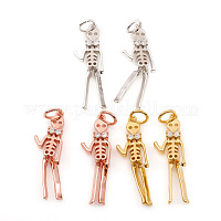 Кулоны из латуни на Хэллоуин с кубическим цирконием&nbsp;ZIRC-G169-09