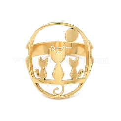 Ионное покрытие (ip) полое регулируемое кольцо из нержавеющей стали 304&nbsp;RJEW-L107-022G