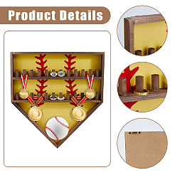 Подставки для показа колец на бейсбольную тематику из дерева&nbsp;AJEW-WH0031-70B