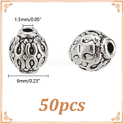 50 шт. бусины из сплава в тибетском стиле&nbsp;TIBEB-LP0001-01