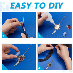 2 шт. 2 варианта подвесок в виде крыльев из сплава с овальной подставкой&nbsp;HJEW-GA00049-02